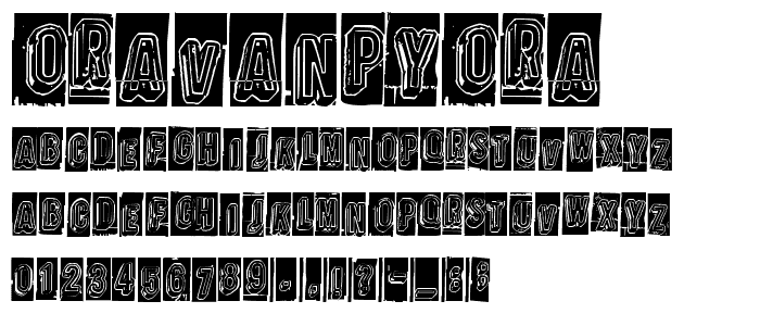 Oravanpyora font