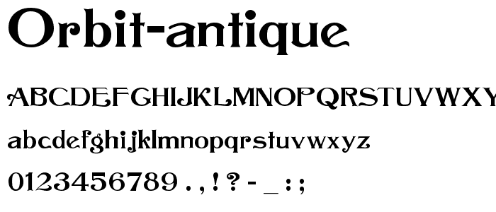 Orbit Antique font