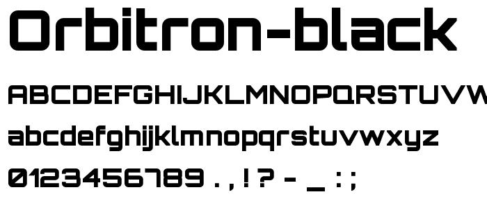 Orbitron Black font