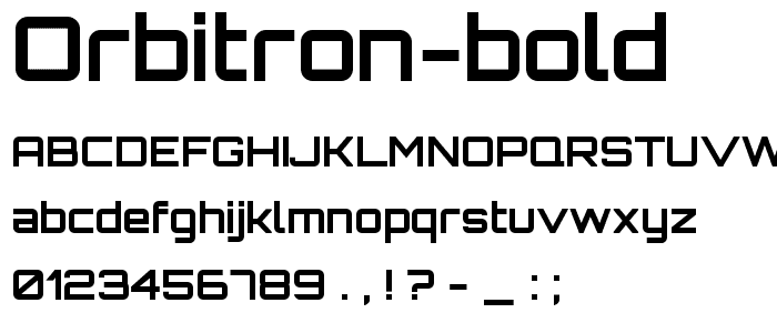 Orbitron Bold font