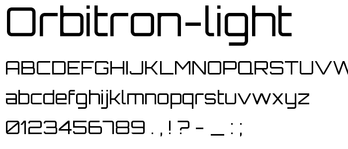 Orbitron Light font