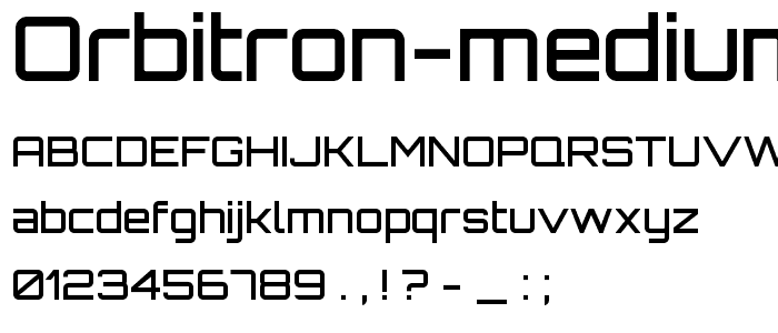 Orbitron Medium font