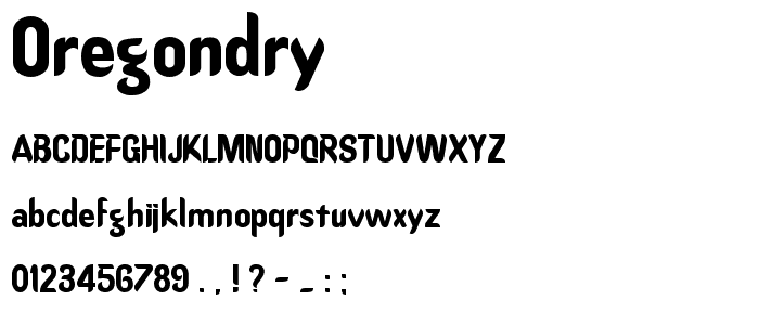 OregonDry font