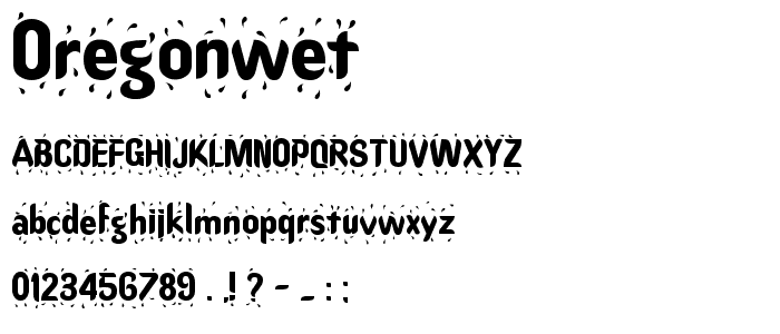 OregonWet font