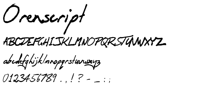OrenScript font