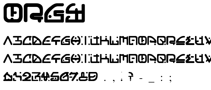 Orgy font