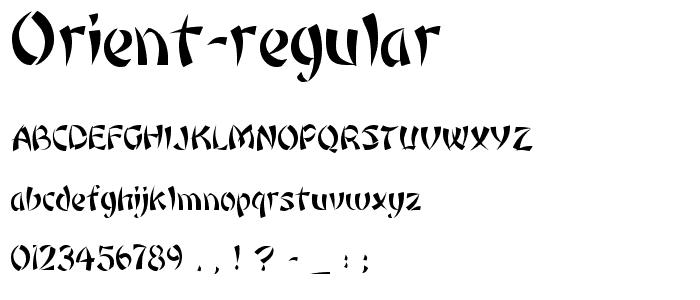 Orient Regular font