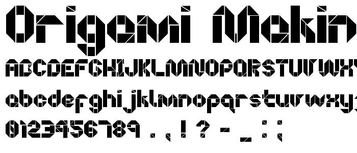 Origami Making font