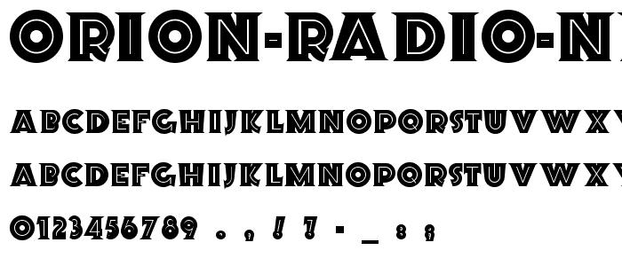 Orion Radio NF font