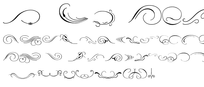 Ornament ScrollsAndFlorishes font