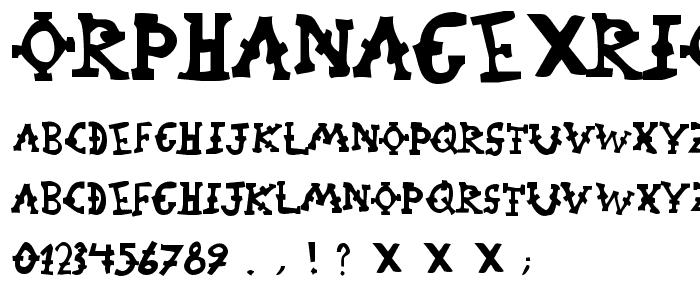 Orphanage Riot 1 font