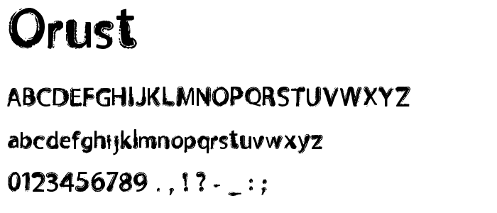 Orust font