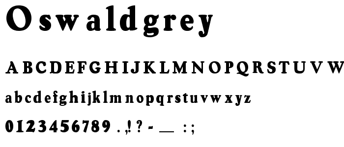 OswaldGrey font