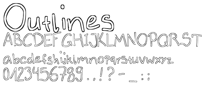 Outlines font