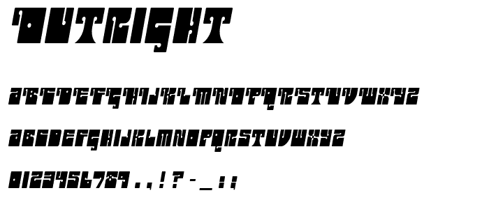 Outright font