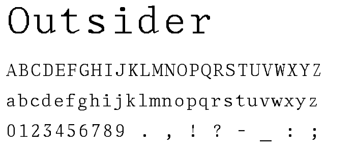 Outsider font
