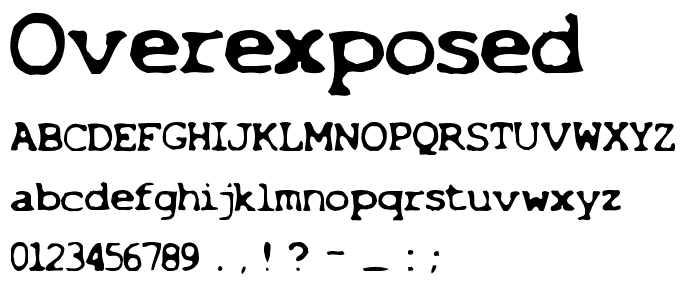 Overexposed font