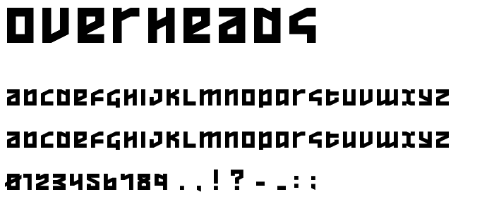 Overheads font