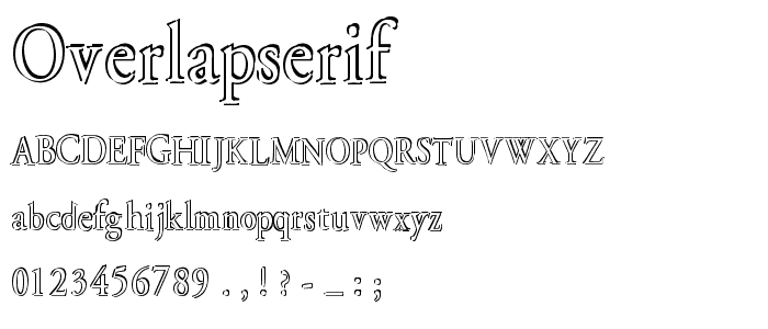 Overlapserif font