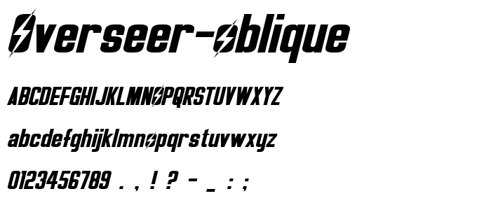 Overseer Oblique font