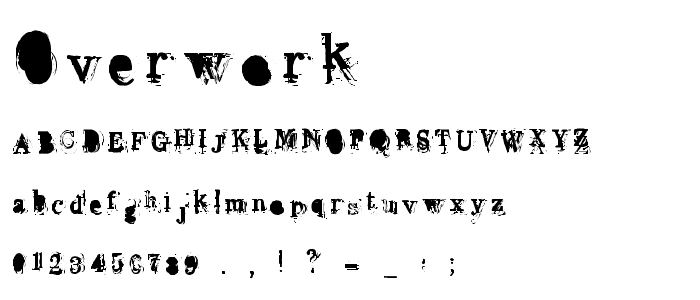 Overwork font