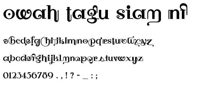 Owah Tagu Siam NF font