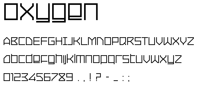 Oxygen font