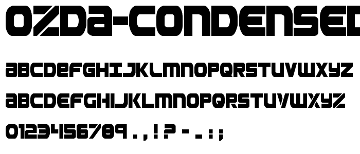 Ozda Condensed font