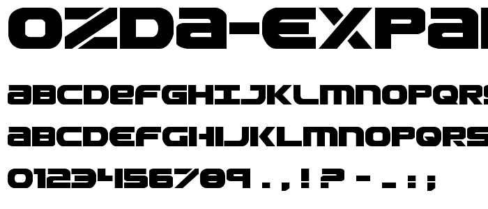 Ozda Expanded font