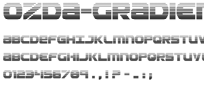 Ozda Gradient Regular font
