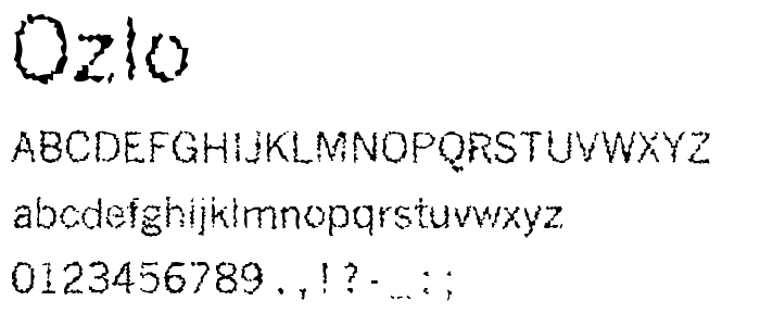 Ozlo font