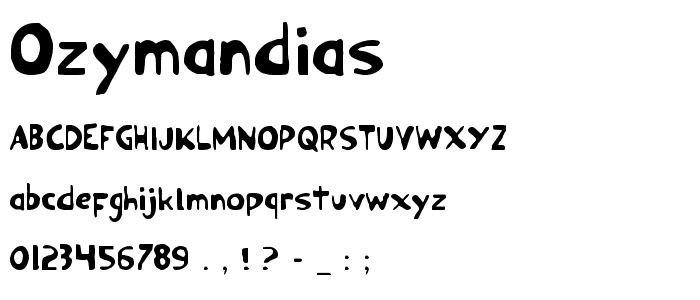 Ozymandias font