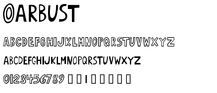 oArbust font