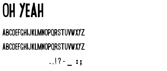 oh yeah font