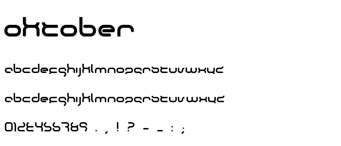 oktober font