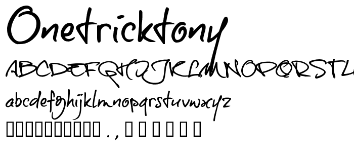 onetrickTony font
