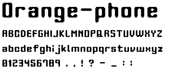 orange phone font
