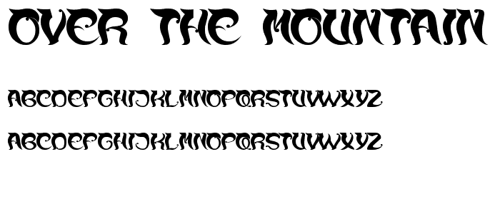 over the mountain font