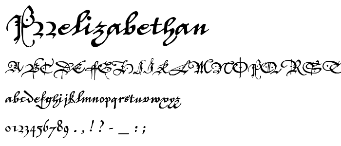 P22Elizabethan font