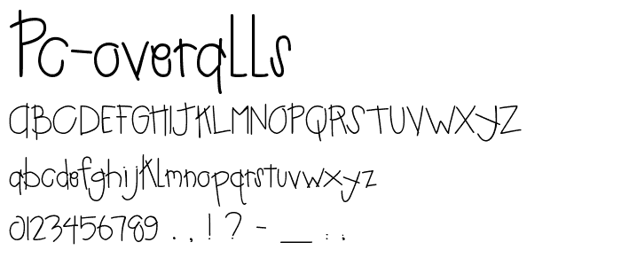 PC Overalls font