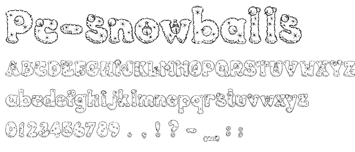 PC Snowballs font