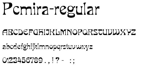 PCMIra Regular font