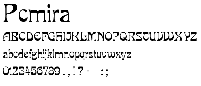 PCMira font
