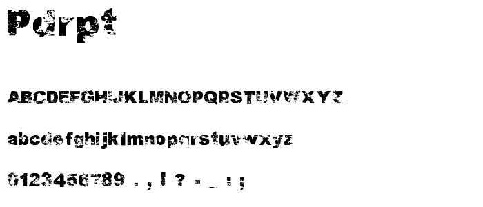 PDRPT font