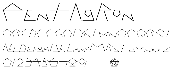 PENTAGRON font