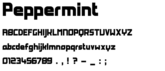 PEPPERMINT font