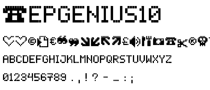 PEPgenius10 font