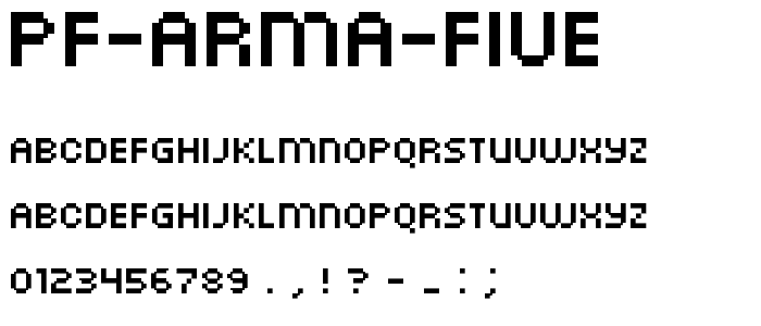 PF Arma Five font