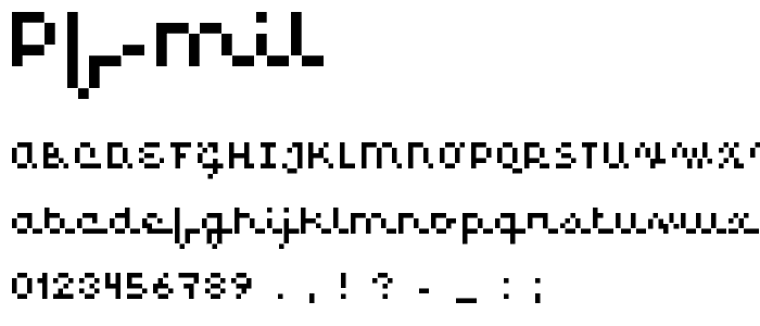 PF Mil font