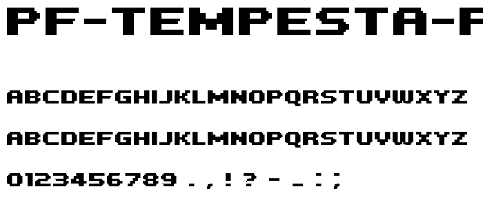 PF Tempesta Five Bold font